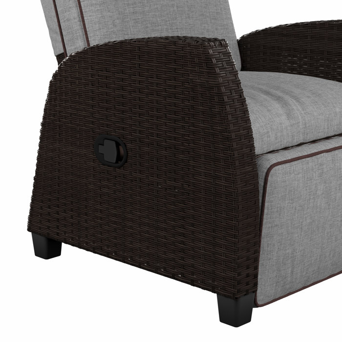 Red Barrel Studio® Bexar Recliner Patio Chair With Cushion & Reviews